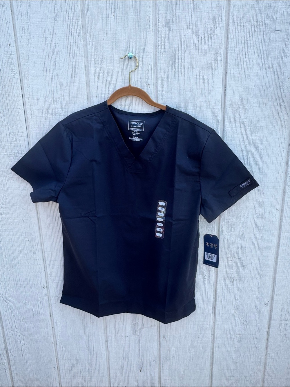 2)Tops Cherokee Professionals Women's PWT Grey Scrub Size Medium Unisex Men’s